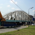 Construction of a railway viaduct over the Varshavskoye highway 