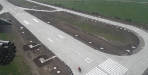 Renovation of a runway at the Krymsk military airfield