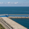 Construction of a cargo district at the mouth of river Mzymta in Sochi