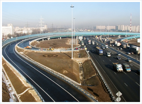 Строительство транспортной развязки на МКАД в районе Новокосино - Трансстрой